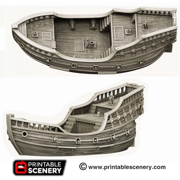 3D Printed Fluyt Ship Boat