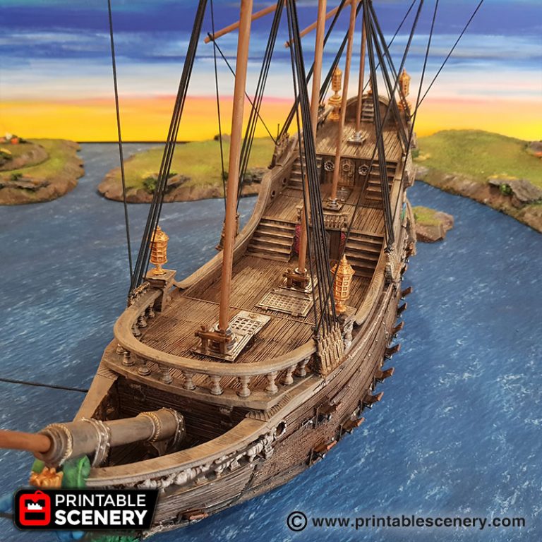 Galleon Printable Scenery Galleon Printable Scenery