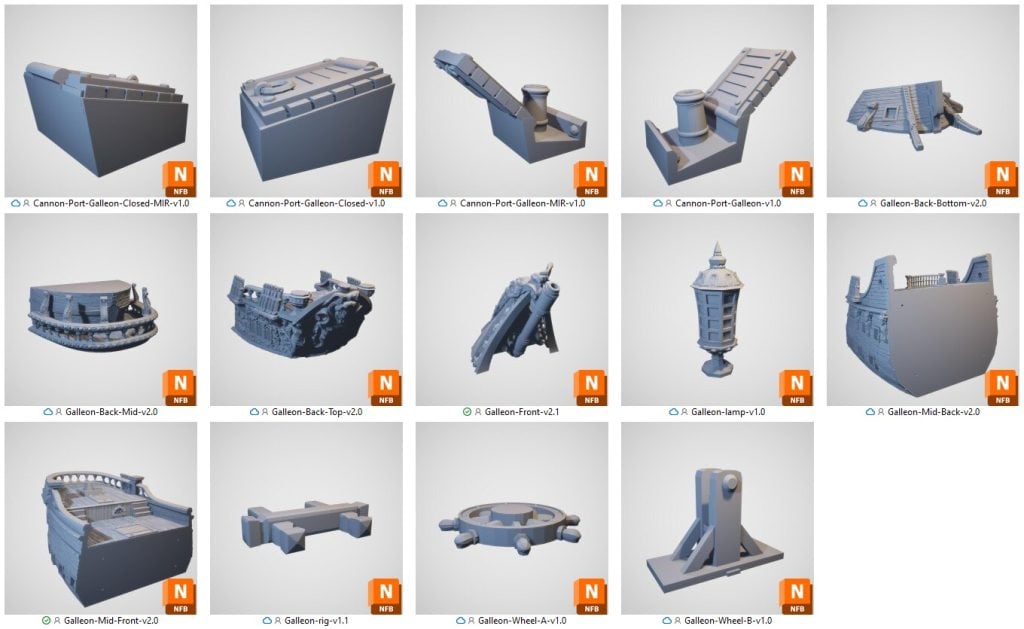 Galleon - Printable Scenery