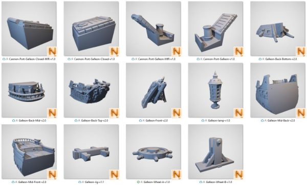 Galleon - Printable Scenery