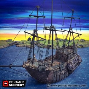 Galleon - Printable Scenery