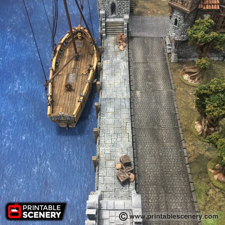 Port Winterdale Docks - Printable Scenery