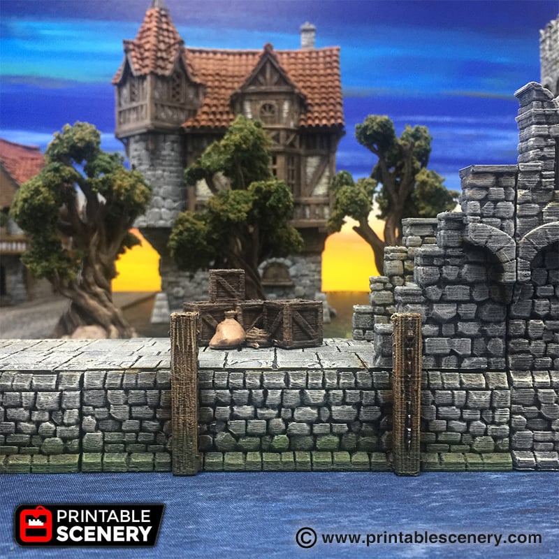 Port Winterdale Ramparts and Ruins - Printable Scenery