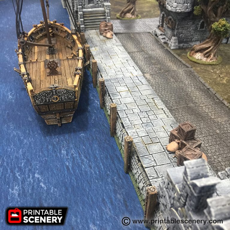 Port Winterdale Docks - Printable Scenery