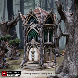 3D printed and painted Library of Ithillia model for DnD and tabletop games