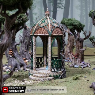 3D printed and painted Shrine of Solace scatter terrain for fantasy tabletop games