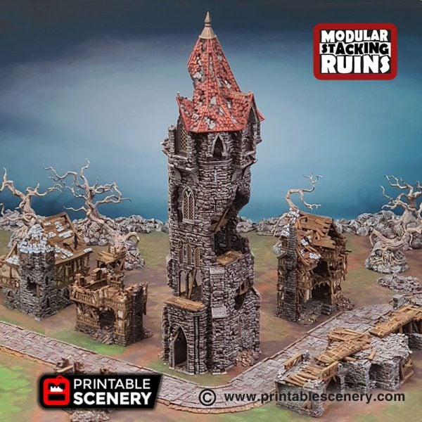 3D Tower of Insanity Warhammer Dungeons and Dragons Frostgrave Mordheim