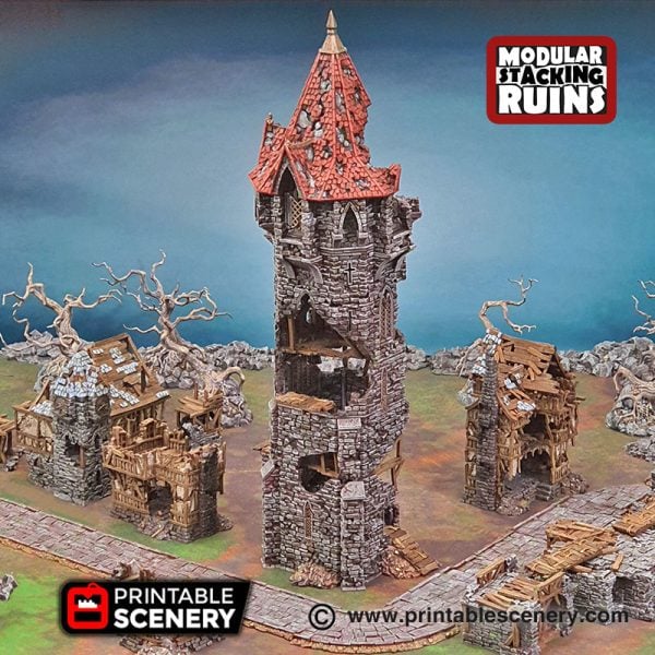 3D Tower of Insanity Warhammer Dungeons and Dragons Frostgrave Mordheim