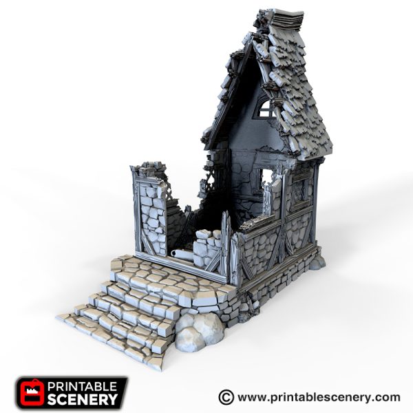 Ruined Small Cottage 3d printable