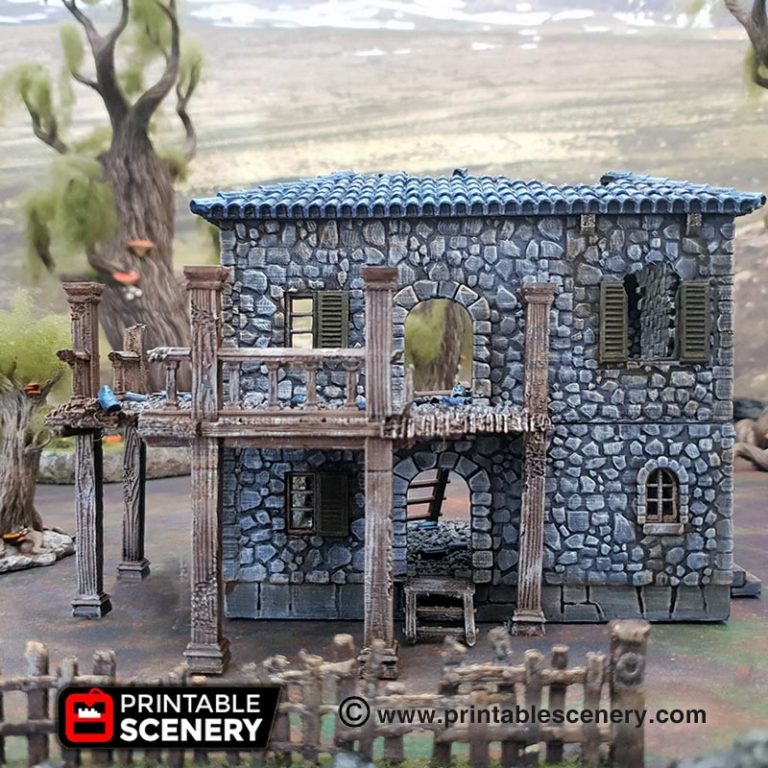 Ruined Port Tavern - Printable Scenery