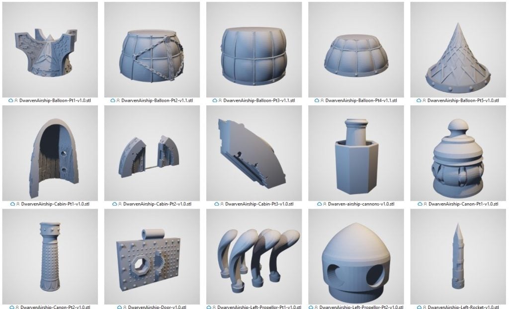 Dwarven Airship - Printable Scenery