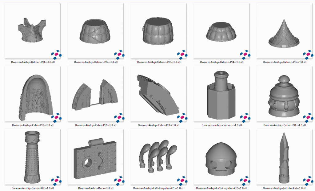 Dwarven Airship - Printable Scenery