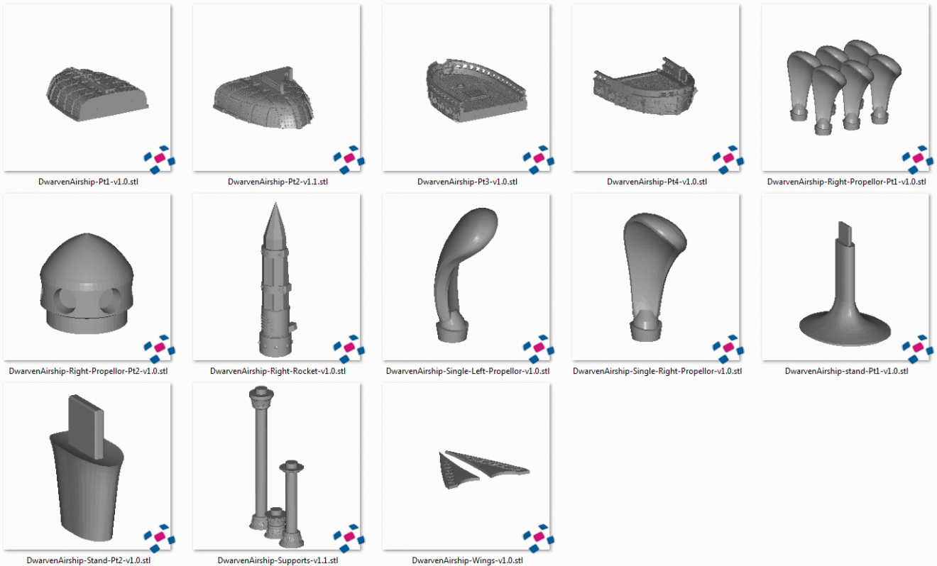 Dwarven Airship - Printable Scenery