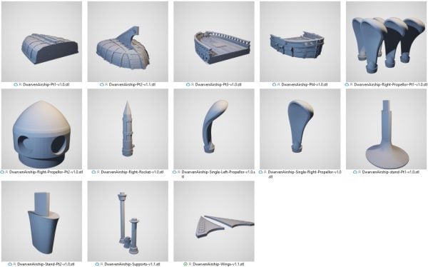 Dwarven Airship - Printable Scenery