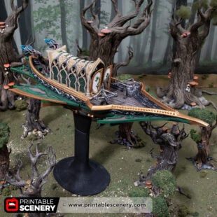 3D printed and painted Elven Sky Reaver model for tabletop games and PRGs