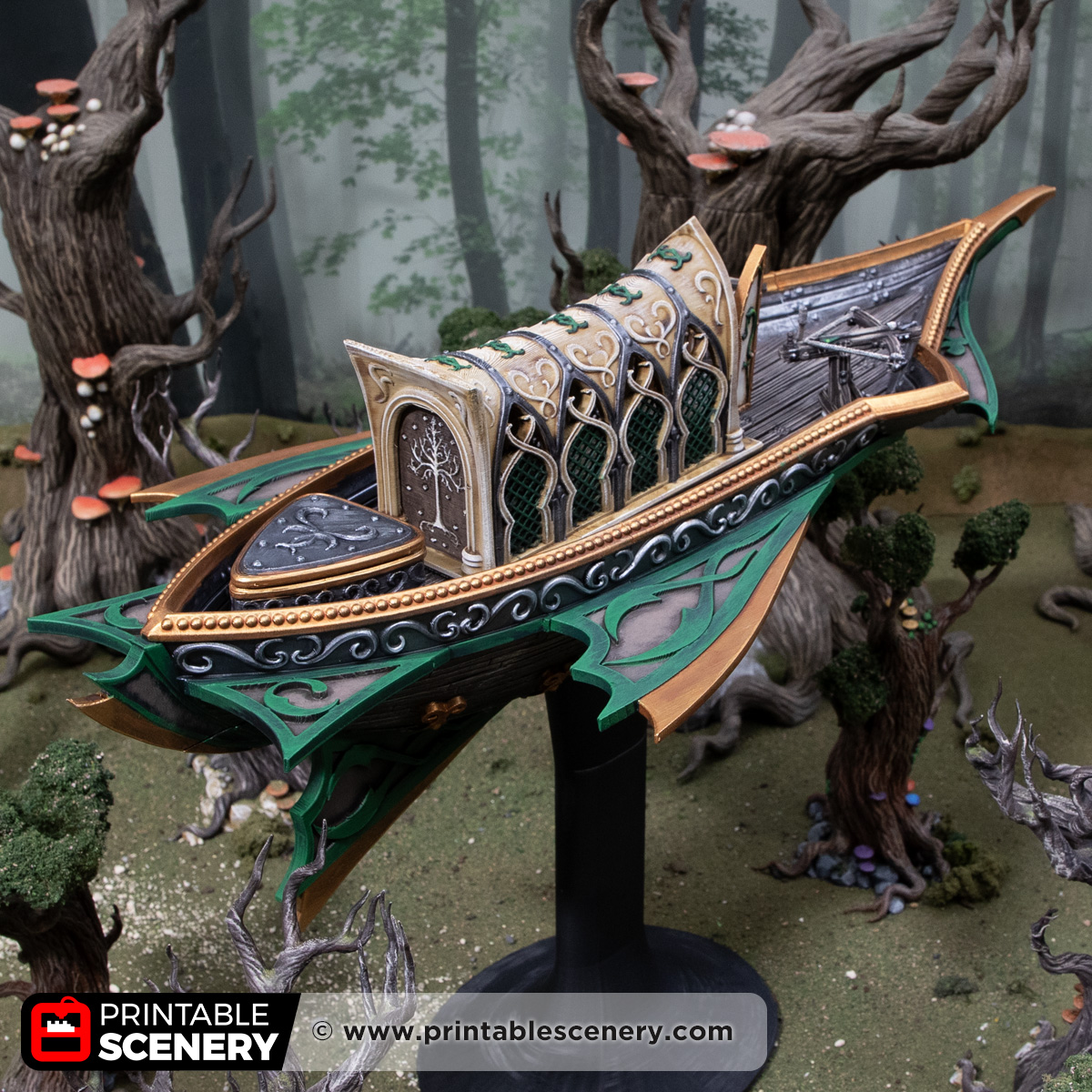 3D printed and painted Elven Sky Reaver model for tabletop games and PRGs