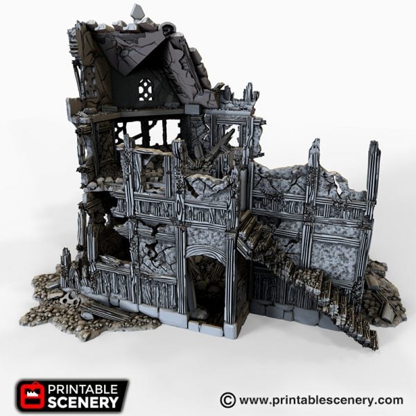 Ruined Merchants and Markets 3D printable
