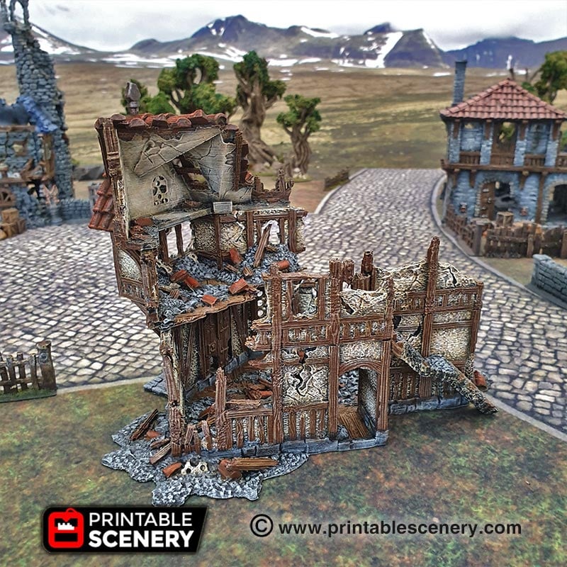 Ruins Frostgrave Mordheim Age of Sigmar Warhammer dungeons dragons pathfinder 3dprint