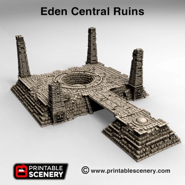 3d print Eden Central ruins pyramids Serpahon Lizardmen Mayan Aztec