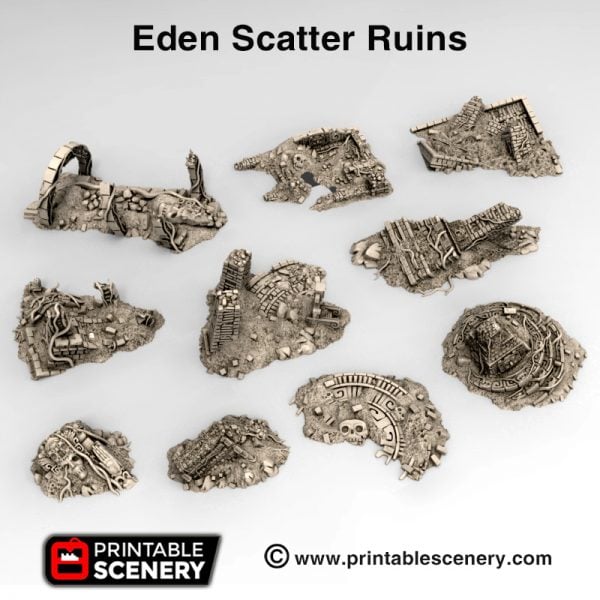 3d print Eden scatter ruins Aztec pyramid