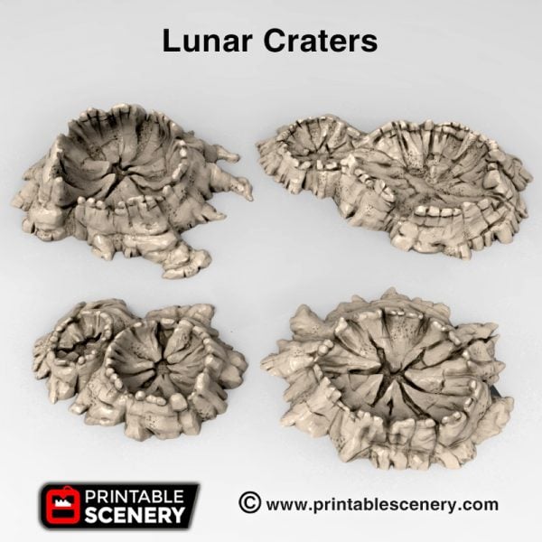 3d print Luna craters Sci-fi Moonbase