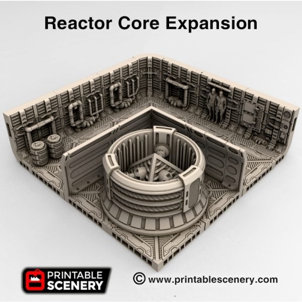 3d Printable sci-fi 40k infinity Moonbase Reactor core