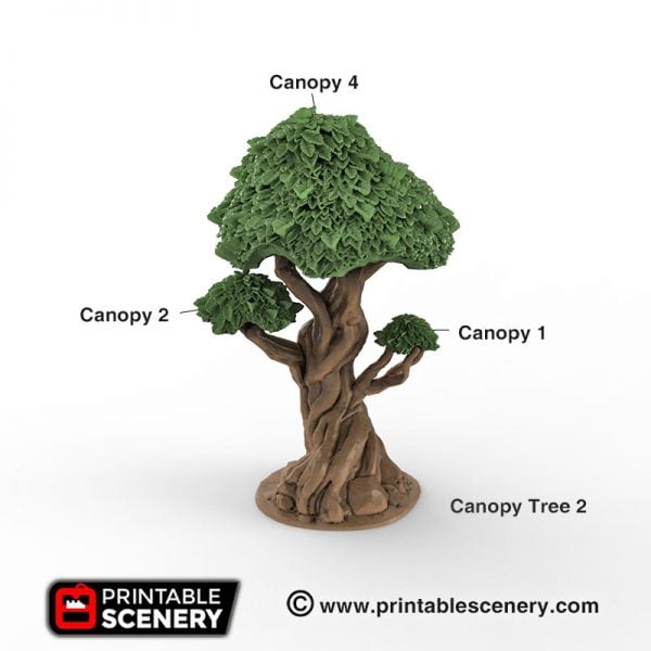 Clorehaven Canopy Trees Wilderness Forest Dungeons and Dragons RPG 3Dprinted