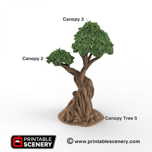 Clorehaven Canopy Trees Wilderness Forest Dungeons and Dragons RPG 3Dprinted