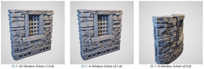 OpenLOCK Clorehaven Schist Walls STLs