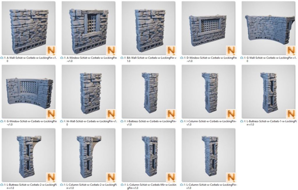 Schist Walls - Printable Scenery