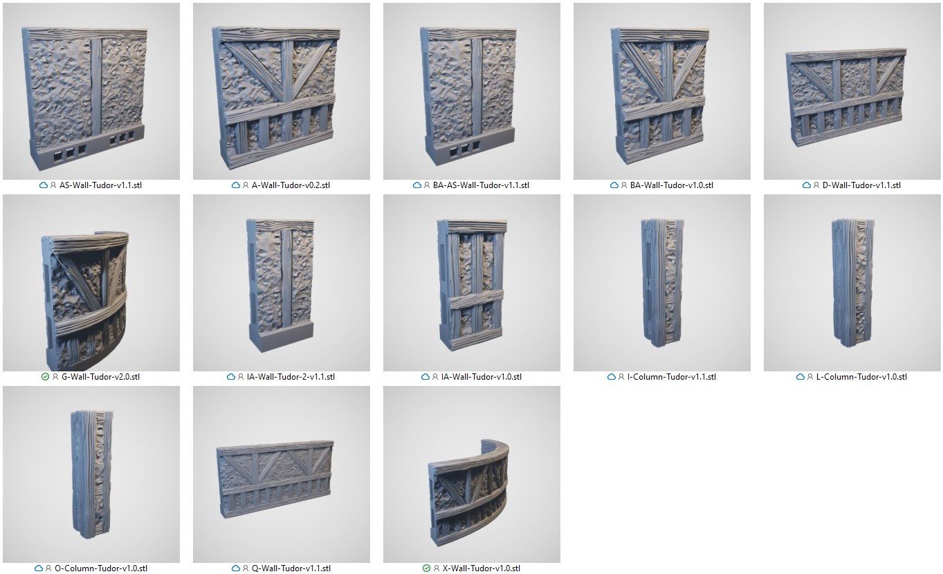 OpenLOCK Clorehaven Tudor Walls STLs