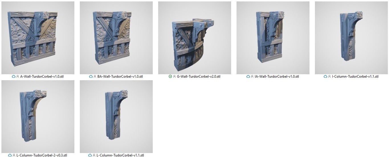OpenLOCK Clorehaven Tudor Walls STLs