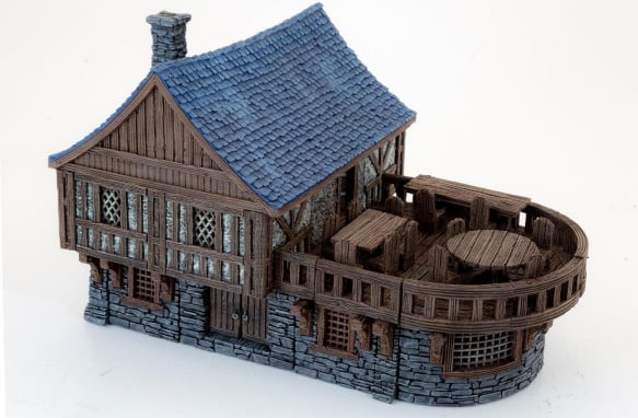 3D printed and painted Clorehaven Tavern