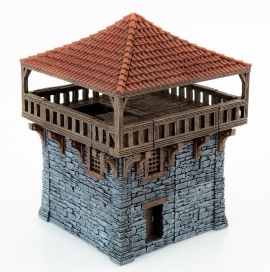 3D printed and painted Clorehaven Watchtower