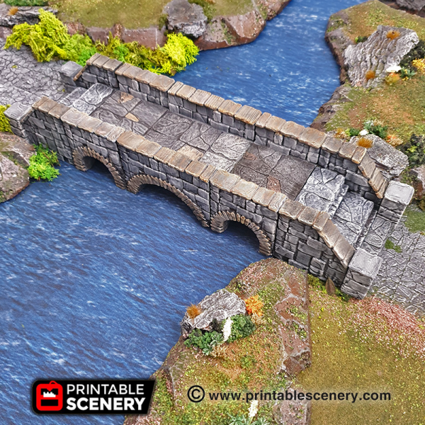 Rampage Heavy Stone Bridge Dungeons & Dragons RPG 3DPrinted Bridge