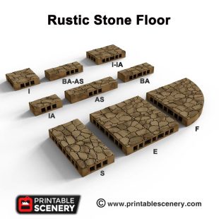 Rustic Stone Floor - Printable Scenery