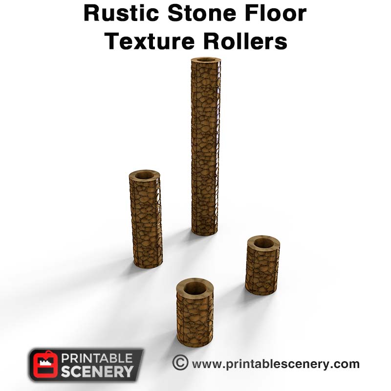 Rustic Stone Floor Texture Roller - Printable Scenery
