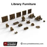 Library Furniture - Printable Scenery