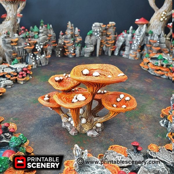 Goblin Grotto Cavern Freeform Dungeons and Dragons RPG 3Dprinted Mushroom Underdark