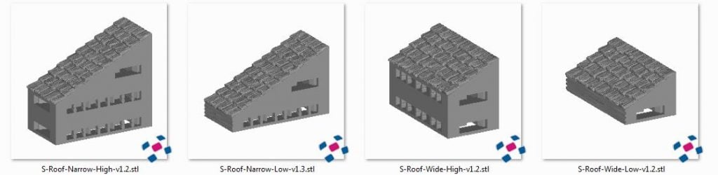 Modular Shingle Roof - Printable Scenery