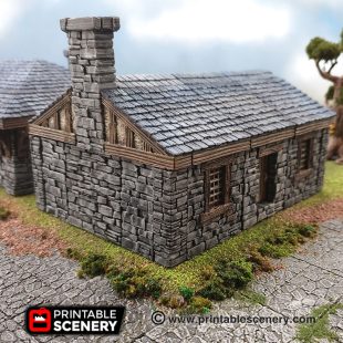 Modular Shingle Roof - Printable Scenery