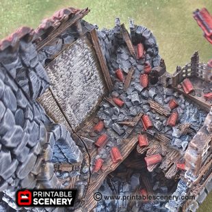 Ruined Sorcerer Tower - Printable Scenery