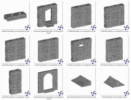 Stone Barn - Printable Scenery