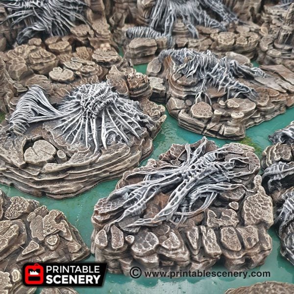 Goblin Grotto Cavern Freeform Dungeons and Dragons RPG 3Dprinted spiders