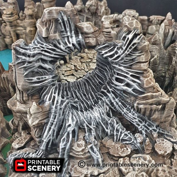 Goblin Grotto Cavern Freeform Dungeons and Dragons RPG 3Dprinted spiders