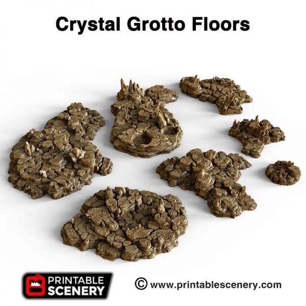 3D Printed Crystal Grotto Floors Caverns