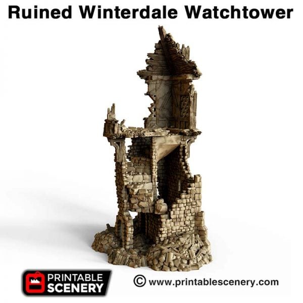 3d ruined Watchtower dnd