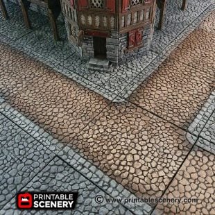 Dungeons and Dragons 3d Printable Streets and Foundations