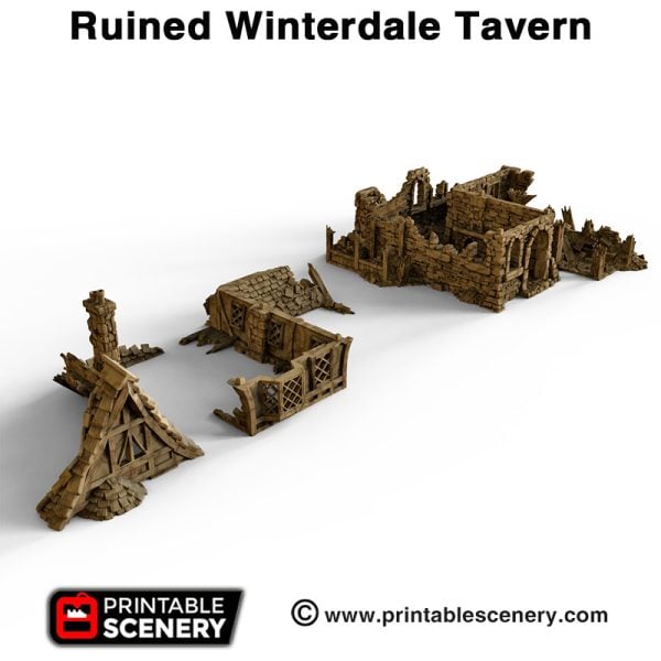 Ruined Winterdale Tavern #d printed