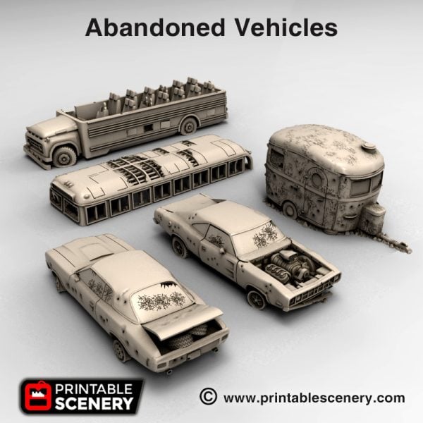 3d print Abandoned vehicles Waste world gaslands
